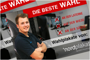 bestes Wahlplakat Großfläche